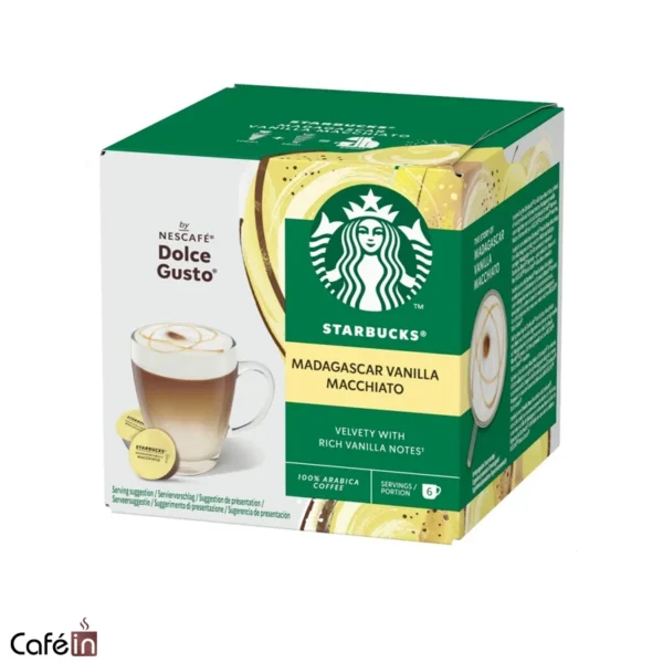 کپسول قهوه دولچه گوستو استارباکس مدل Madagascar Vanilla Macchiato