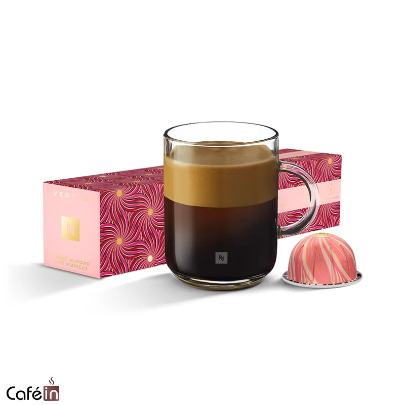 newhome 66 کپسول قهوه نسپرسو ورتو بادام و گل Sweet Almond & Hibiscus