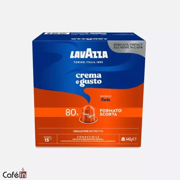کپسول قهوه نسپرسو لاوازا مدل فورته Gusto Forte (80 عددی)