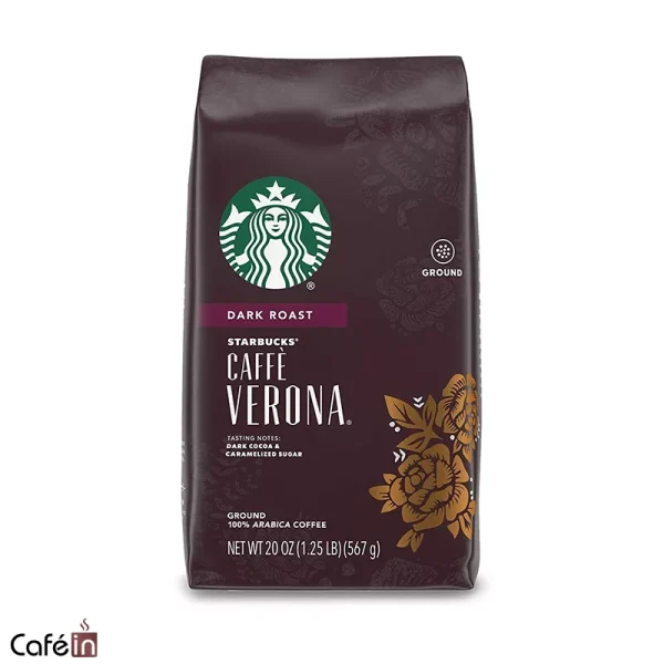 دانه قهوه استارباکس مدل کافه ورونا Caffee Verona (200 گرمی)