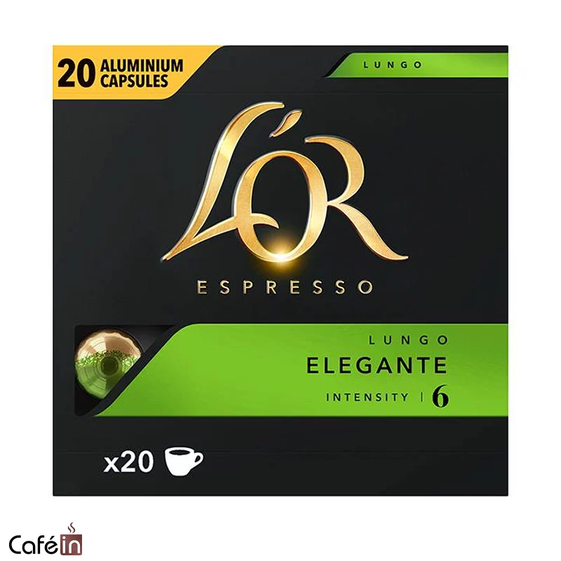 کپسول قهوه لور لانگو الگانته شدت 6 L’or Lungo Elegante کپسول قهوه لور لانگو الگانته شدت 6 L’or Lungo Elegante